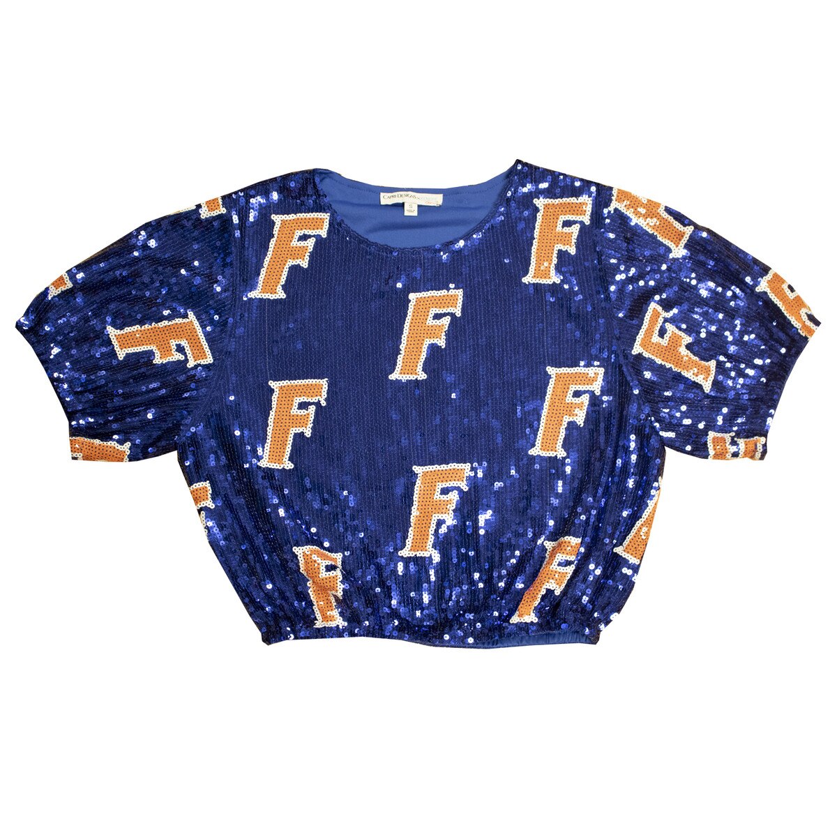 Capri Design Fsu Sequin Repeater Crop in University of Florida | Capri Designs x Kickoff Co